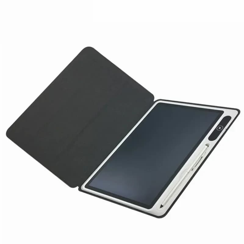 Tablette d'écriture intelligente LCD, bloc-notes électronique de 10.1 pouces avec étui en Faux cuir,
