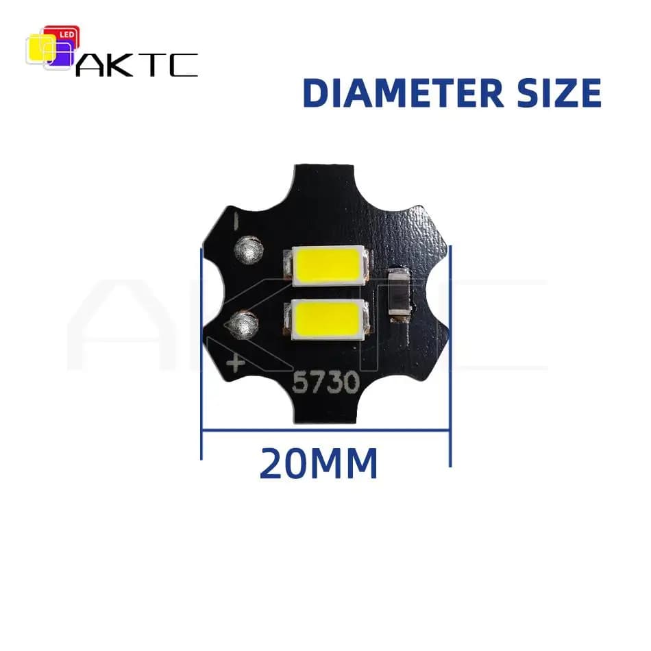 Mini panneau lumineux LED DC 5V 1W SMD5730 3000K chaud/blanc 6000K 20mm, plaque en aluminium, perles