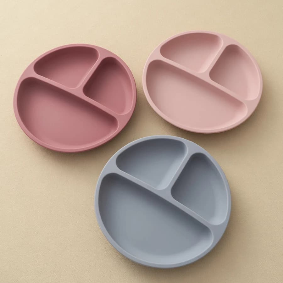 Assiette à manger en Silicone pour bébé, 1 pièce, sans BPA, plats pour enfants, aspiration, vaissell