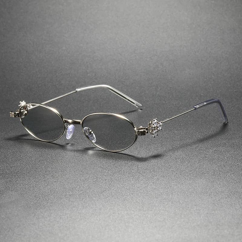 Lunettes de soleil de protection UV élégantes et haut de gamme ornées de diamants, lunettes de solei
