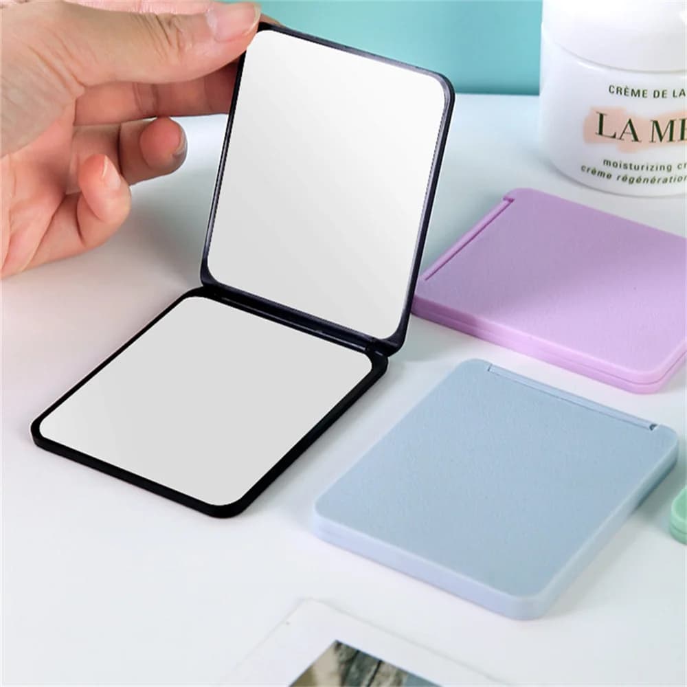 Miroir de maquillage portable pliable, double face, dortoir étudiant, bureau, petit cadeau, vente en
