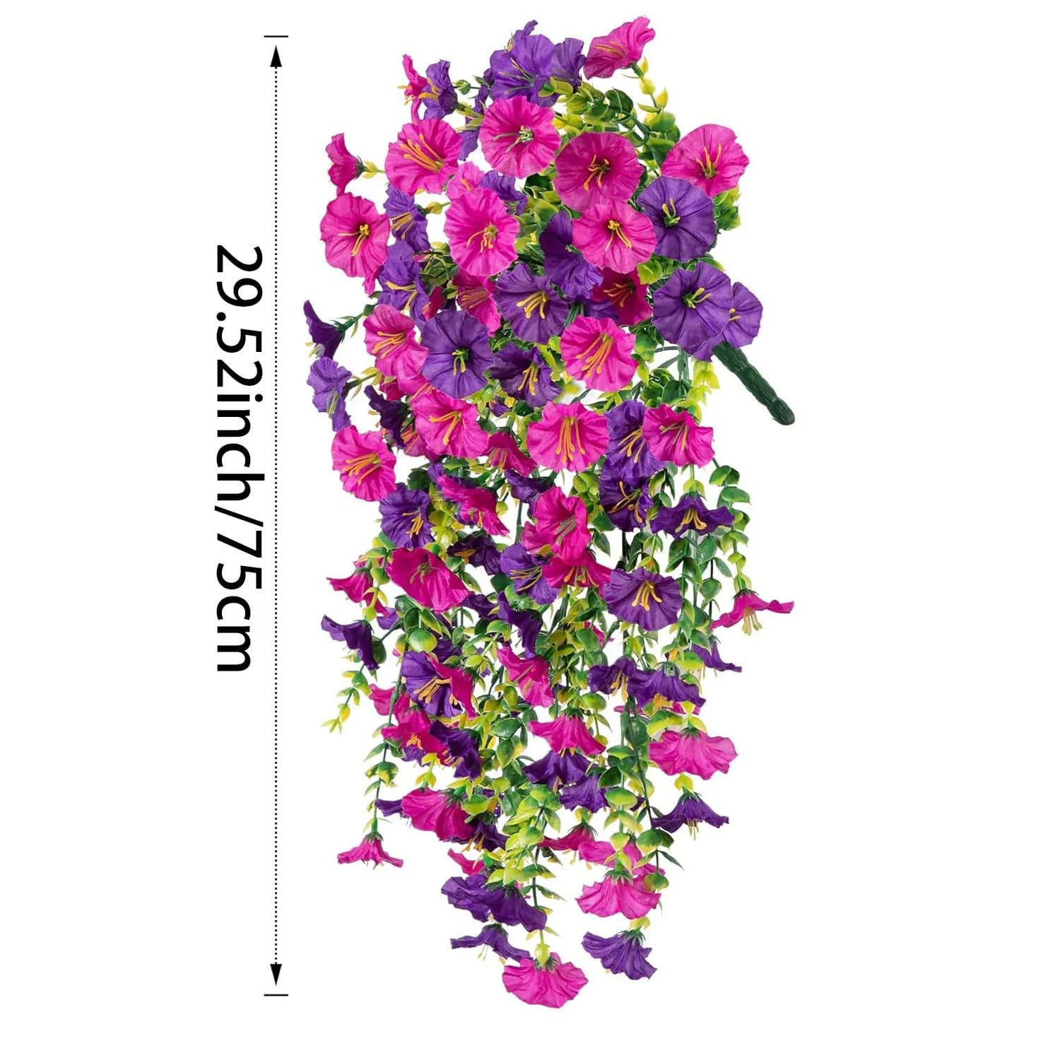 Fleurs artificielles suspendues 75CM, 1 pièce, fausse plante pour décoration de maison, jardin, mari