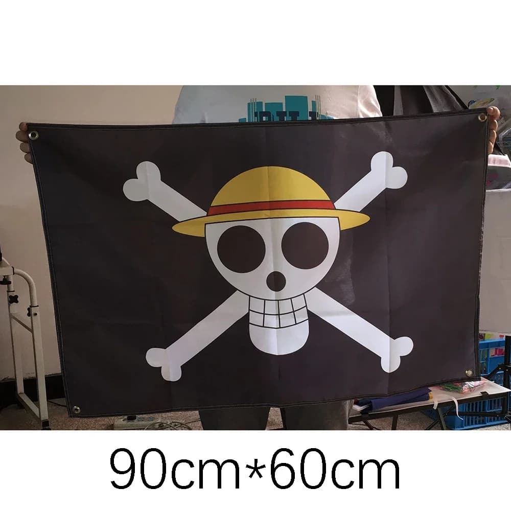 Bannière murale décorative One Piece Jolly Roger, peinture de dessin animé, jouet, drapeau de pirate