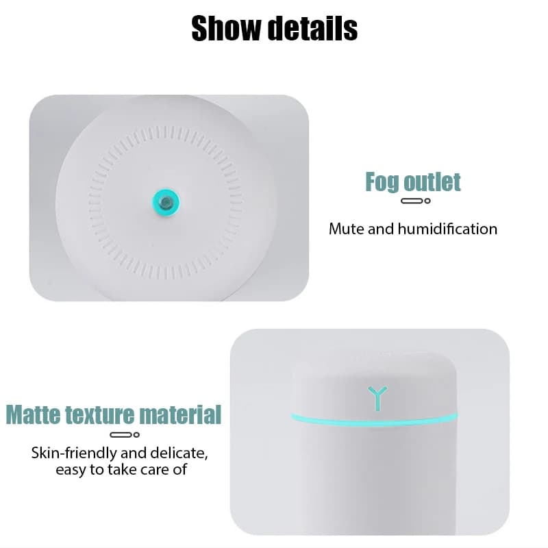 Humidificateur d'air portable pour la maison et la voiture, pulvérisateur d'huile aromatique, brumis