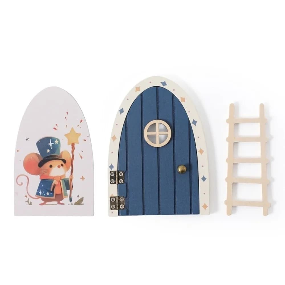 Maison de poupée qui brille dans le noir, décorations pour la maison, mini porte d'elfe amusante, cr