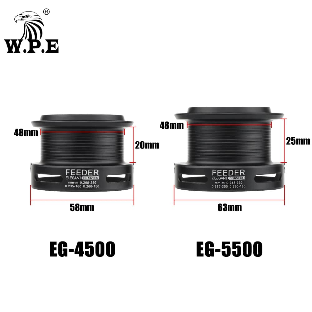 W.P.E EG moulinet de pêche Spinning 4500 5500 7 + 1 BBS 4.6:1 rapport de vitesse chargeur moulinet d