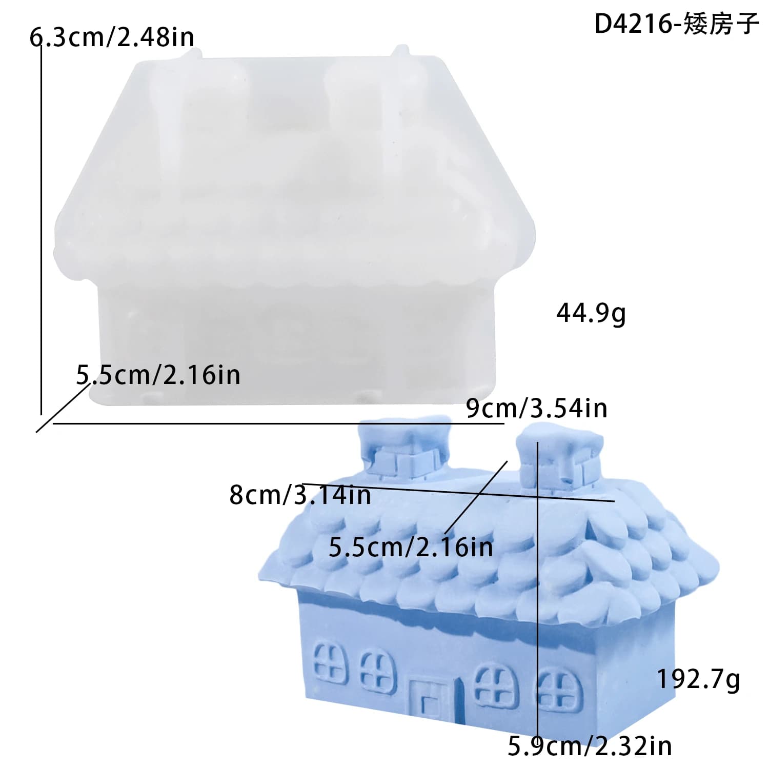 Moule époxy en Silicone pour maison de chalet de noël, bricolage, bougie de chalet en gypse, ornemen