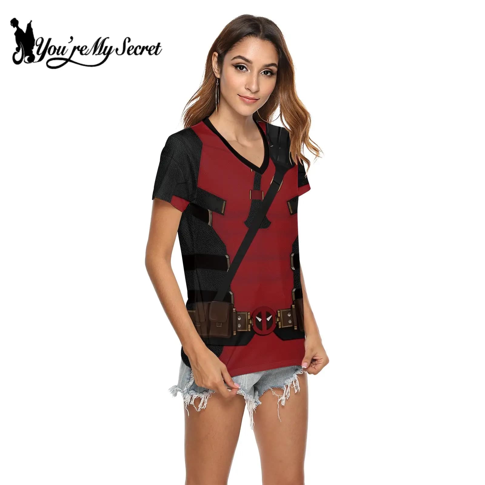 [Tu es mon Secret] T-Shirt femme Wolverine Cosplay Deadpool chemises à manches courtes Halloween car