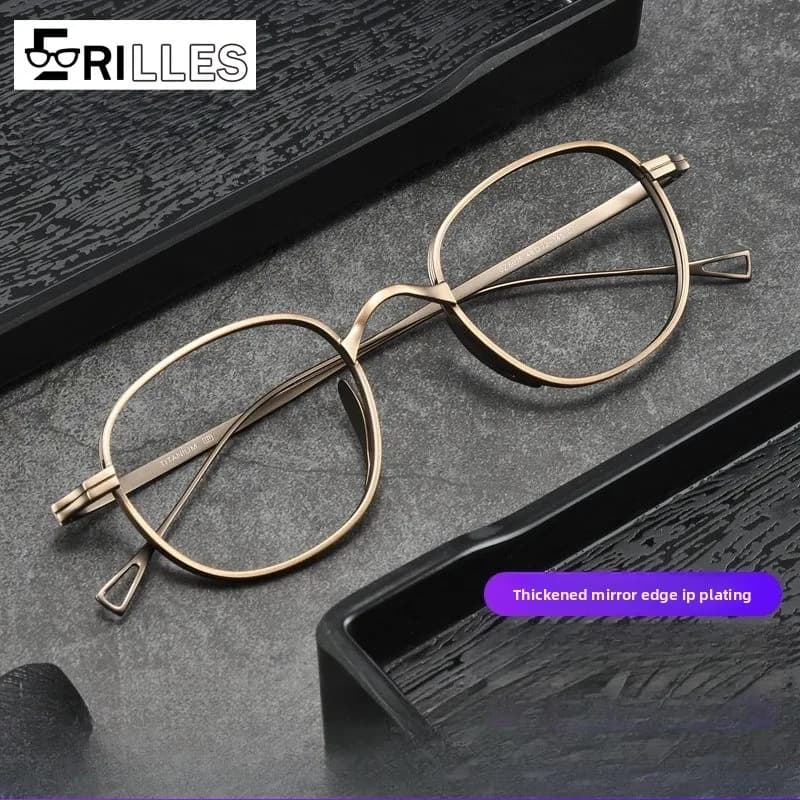 Lunettes à lumière bleue semi-titane, conception carrée ultralégère à monture complète, montures opt