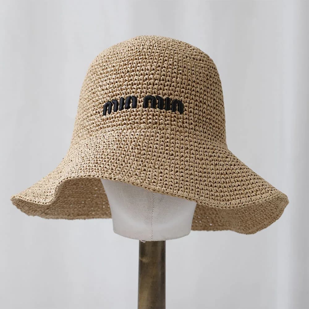 Nouvelles femmes Chapeau de soleil large bord chapeaux de plage femmes été Chapeau de paille pliable