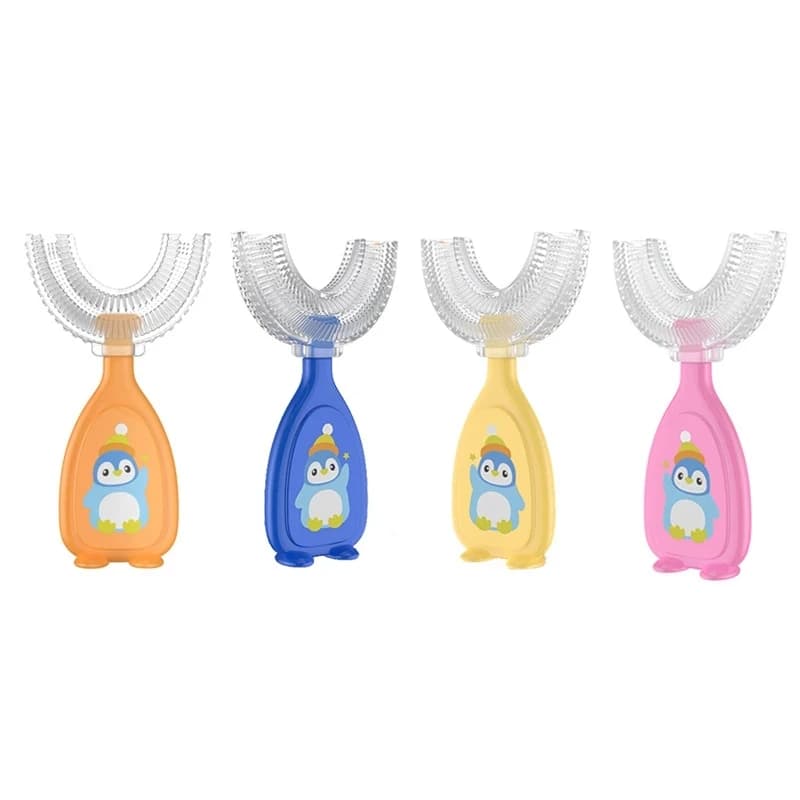 Brosse à dents en forme de U pour bébé, anneau de dentition en silicone souple pour la santé des enf