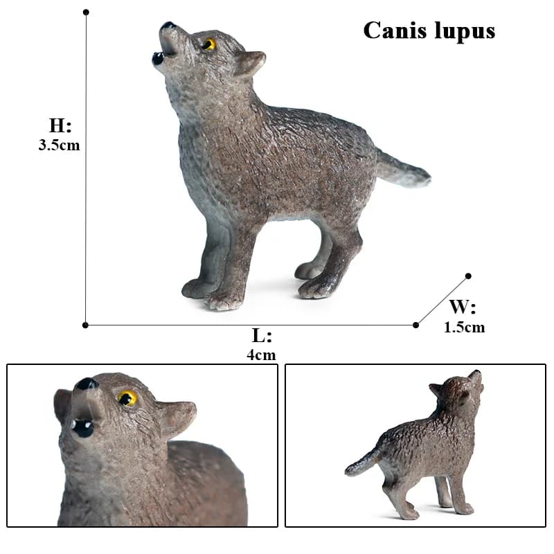 Oenux bête sauvage animaux petit loup gris géré loup bébé loups Simulation modèle figurines d'action