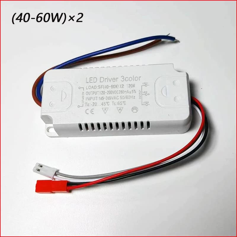 Driver LED 3 couleurs 40-60W×2/60-80W×2 pour bande LED à courant constant, entrée d'alimentation AC1