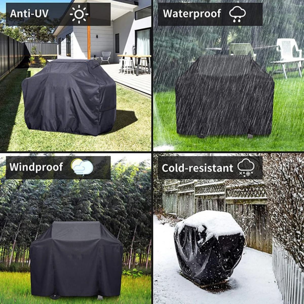 Couverture de gril de Barbecue en tissu Oxford 210D, couverture de Barbecue Durable, robuste, étanch