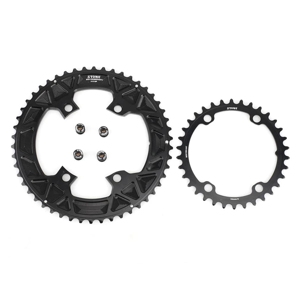 STONE-Double plateau BCD 110mm, 4 boulons pour vélo de route 105 R7100 Ultegra R8100 R9200 Dura Zan