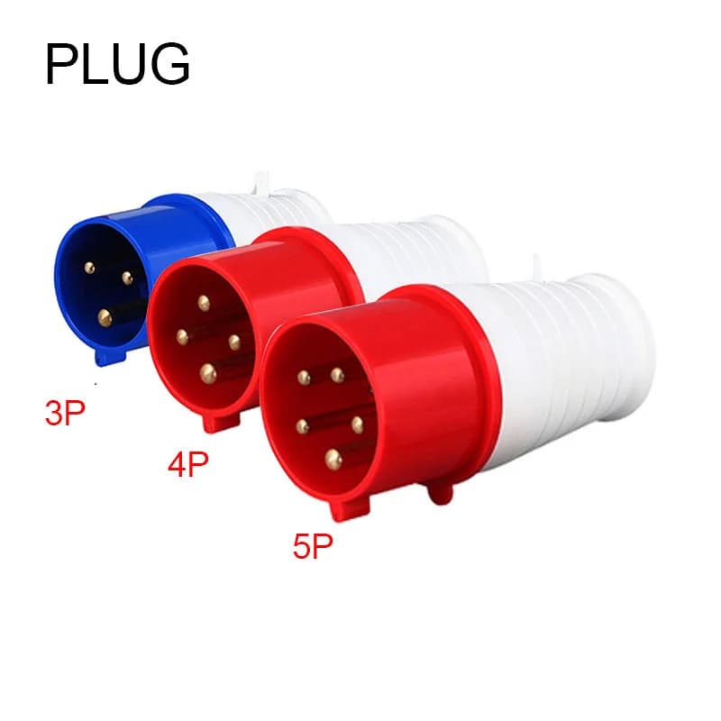 Prise et prise industrielles 5 broches 3 cœurs 3P/4P/5P, connecteur électrique 16A 32A IP44, prise m
