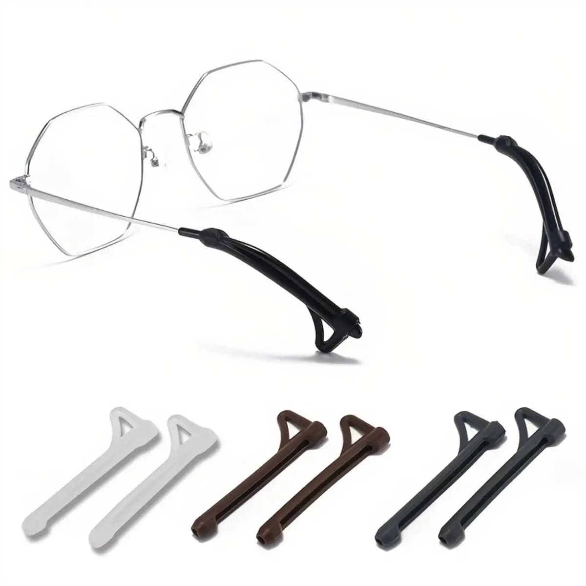 Manchon antidérapant en Silicone pour lunettes, 10 pièces, cadre pour les yeux, glisser des jambes, 