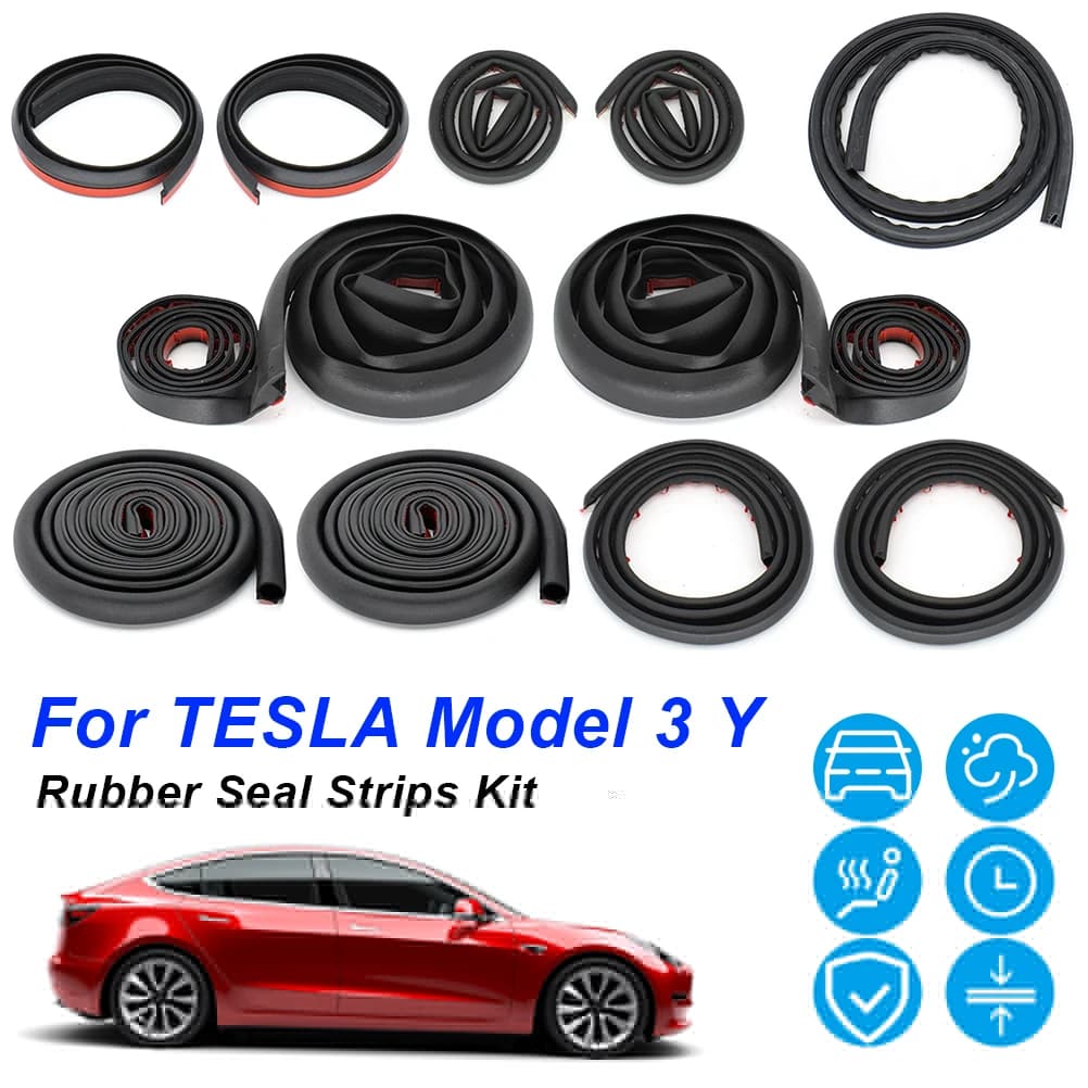 Kit de bande de joint de porte de voiture, coupe-froid en caoutchouc EPDM insonorisé, capot de coffr