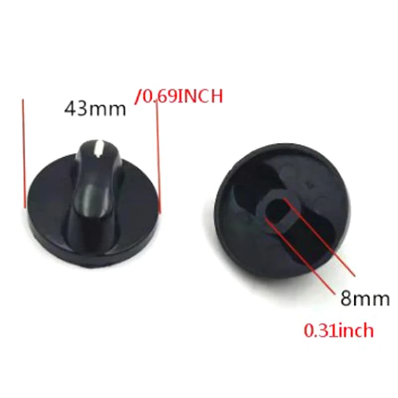 Joli d'allumage de cuisinière à gaz, bouton en plastique, ouverture de 8mm, accessoires de poêle, de