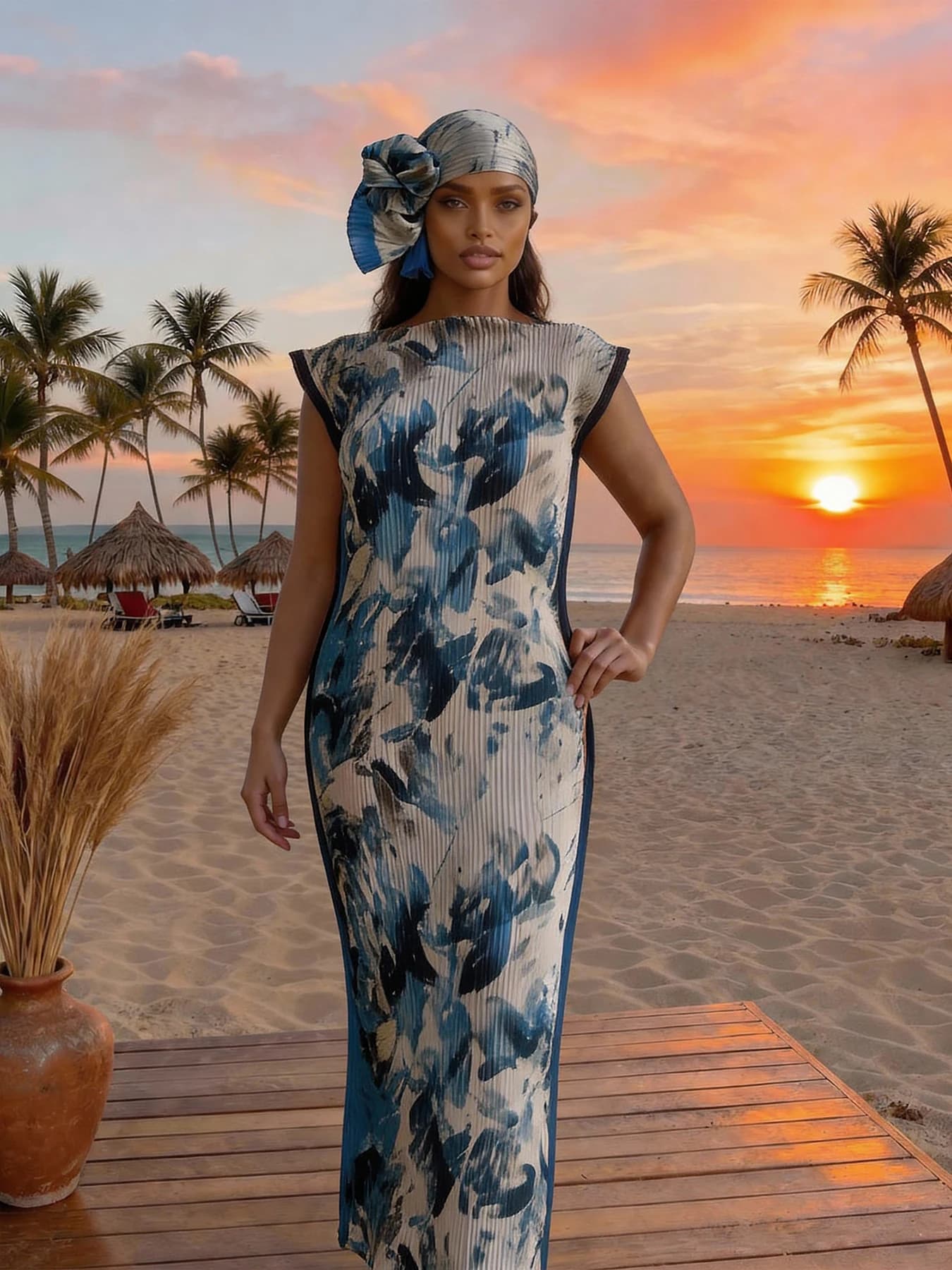 Été nouvelle mode robes africaines pour les femmes élégant imprimé soie dame musulmane longue Hijab 