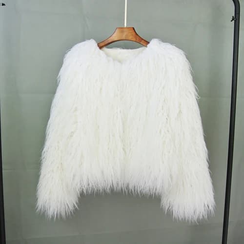 Manteaux de fourrure pour femmes, haut à la mode, manteau en fausse fourrure rose, élégant, épais et