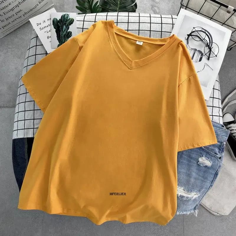 T-shirt manches courtes col V femme, estival et décontracté, en coton, noir, grande taille 6XL 150kg