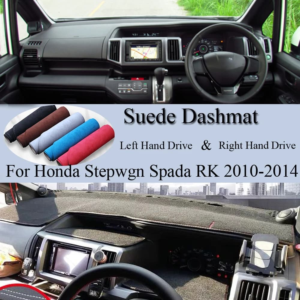Tapis de tableau de bord en cuir suédé pour Honda Stepwgn Spada RK1 RK2 RK5 RK6 2009 2010 – 2014, ac