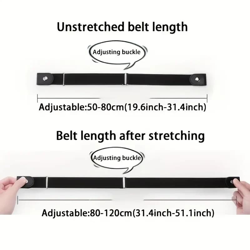 Ceinture élastique extensible réglable, Invisible, sans boucle, pour femmes et hommes, pantalons en 
