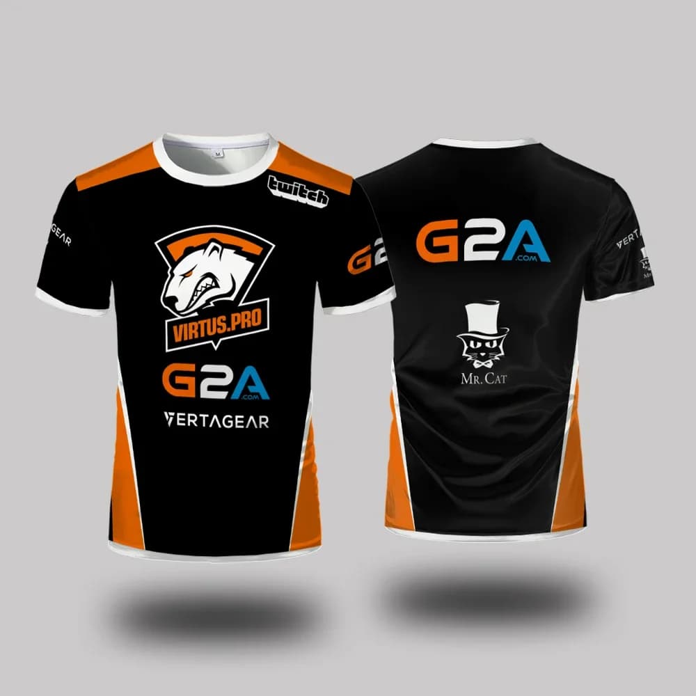 Uniformes du club d'e-sport Virtus.Pro, t-shirt respirant pour hommes et femmes, vêtements d'été déc