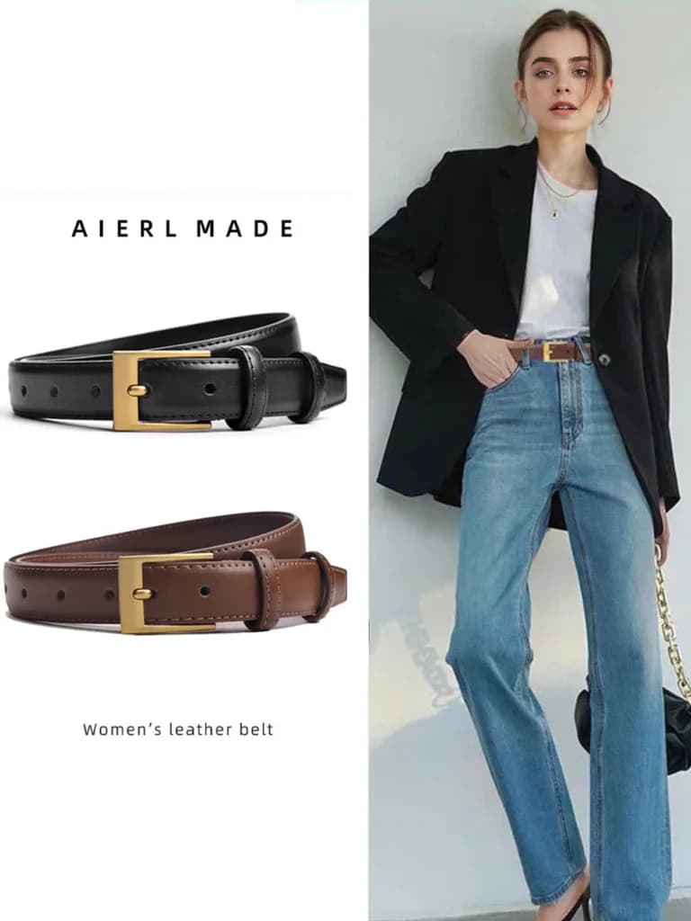 Ceinture femme mode haute qualité boucle ardillon ceinture véritable luxe souple ceinture en cuir PU