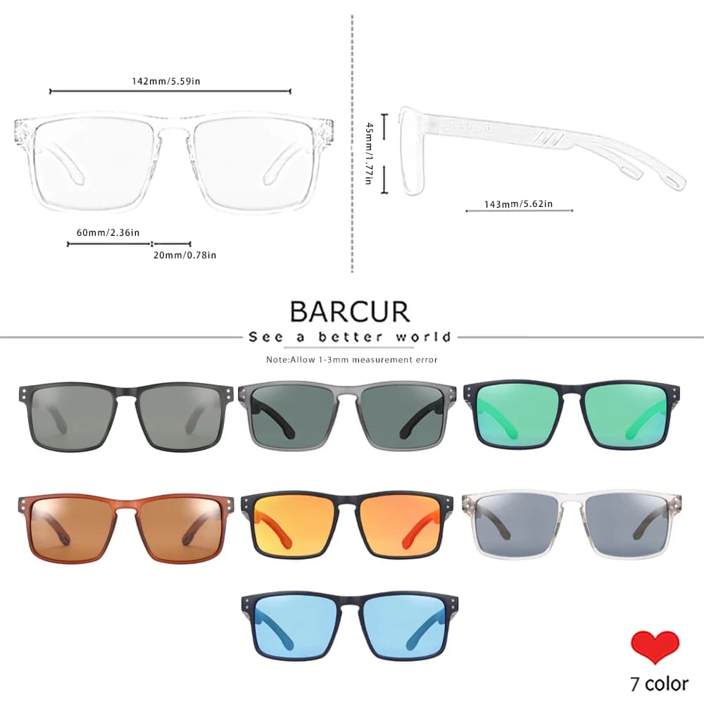 BARCUR hommes lunettes de soleil pour hommes marque concepteur naturel noyer bois lunettes de soleil