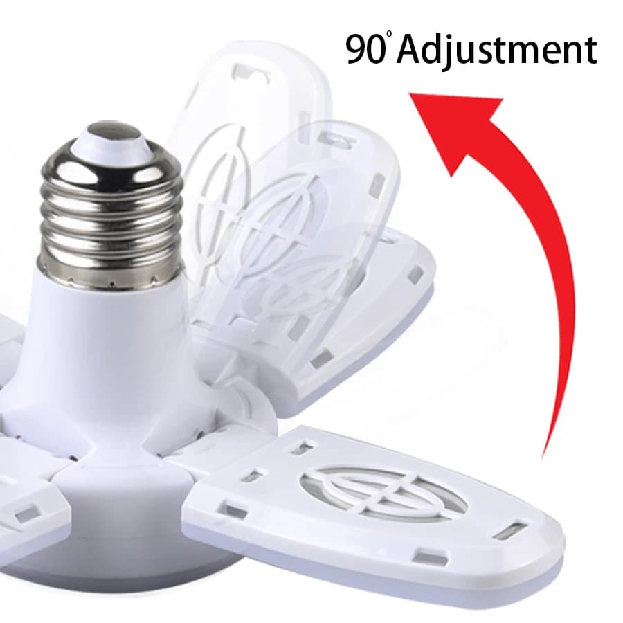 Ampoule LED pliable 28W E27, lame de ventilateur, lampe LED AC 220V 110V, projecteur pour panneau de