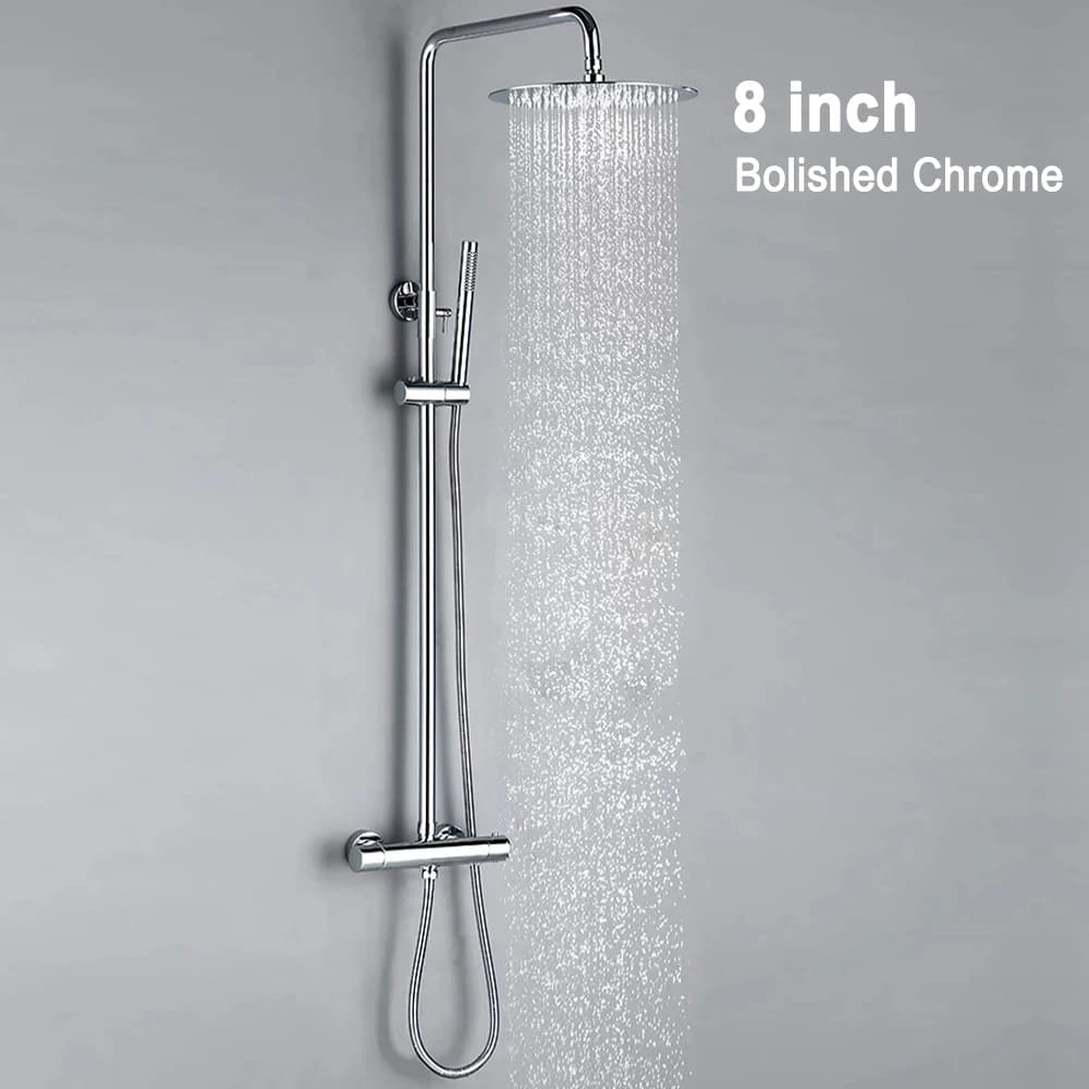 Robinet thermostatique de salle de bains, ensemble de vannes de mélangeur de douche, inverseur de br
