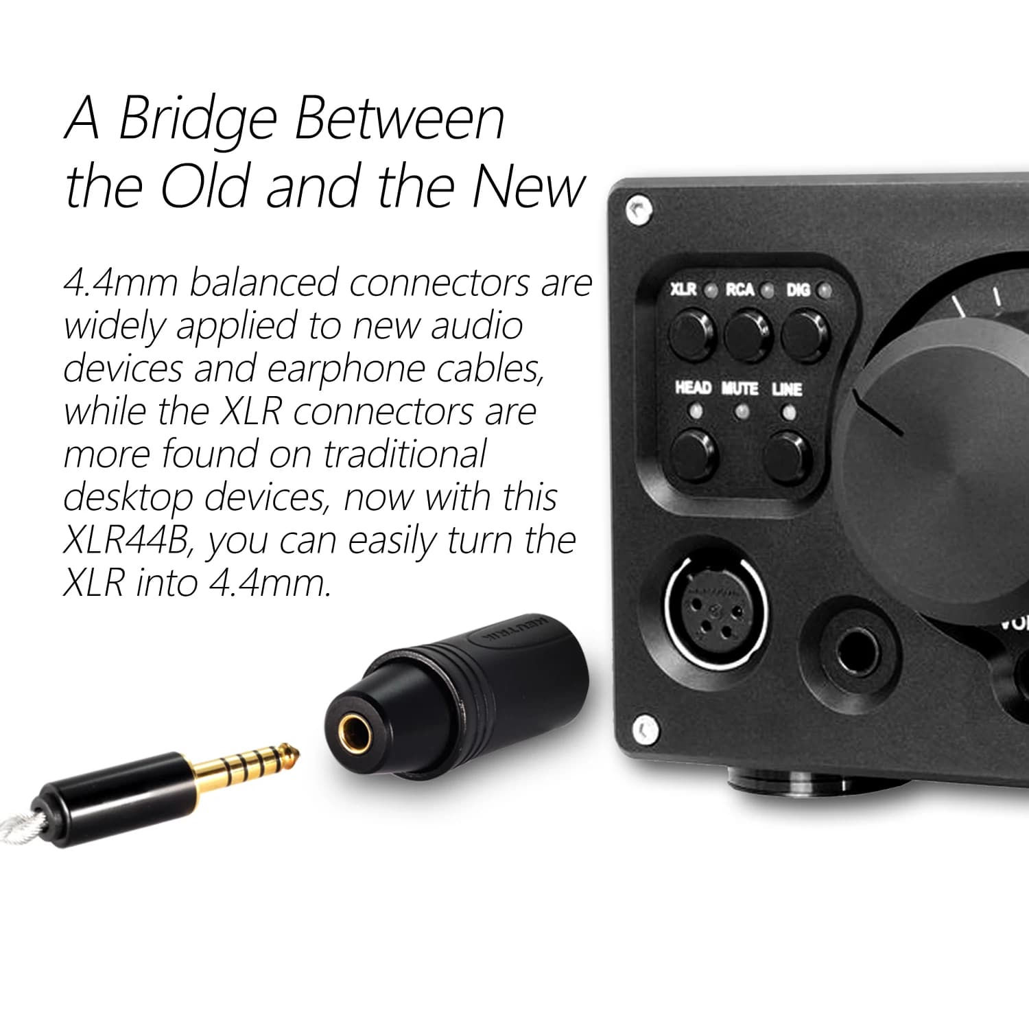 Adaptateur symétrique DDHIFI XLR44B XLR 4 broches à 4.4mm, appareils de bureau à appareils Audio ou 