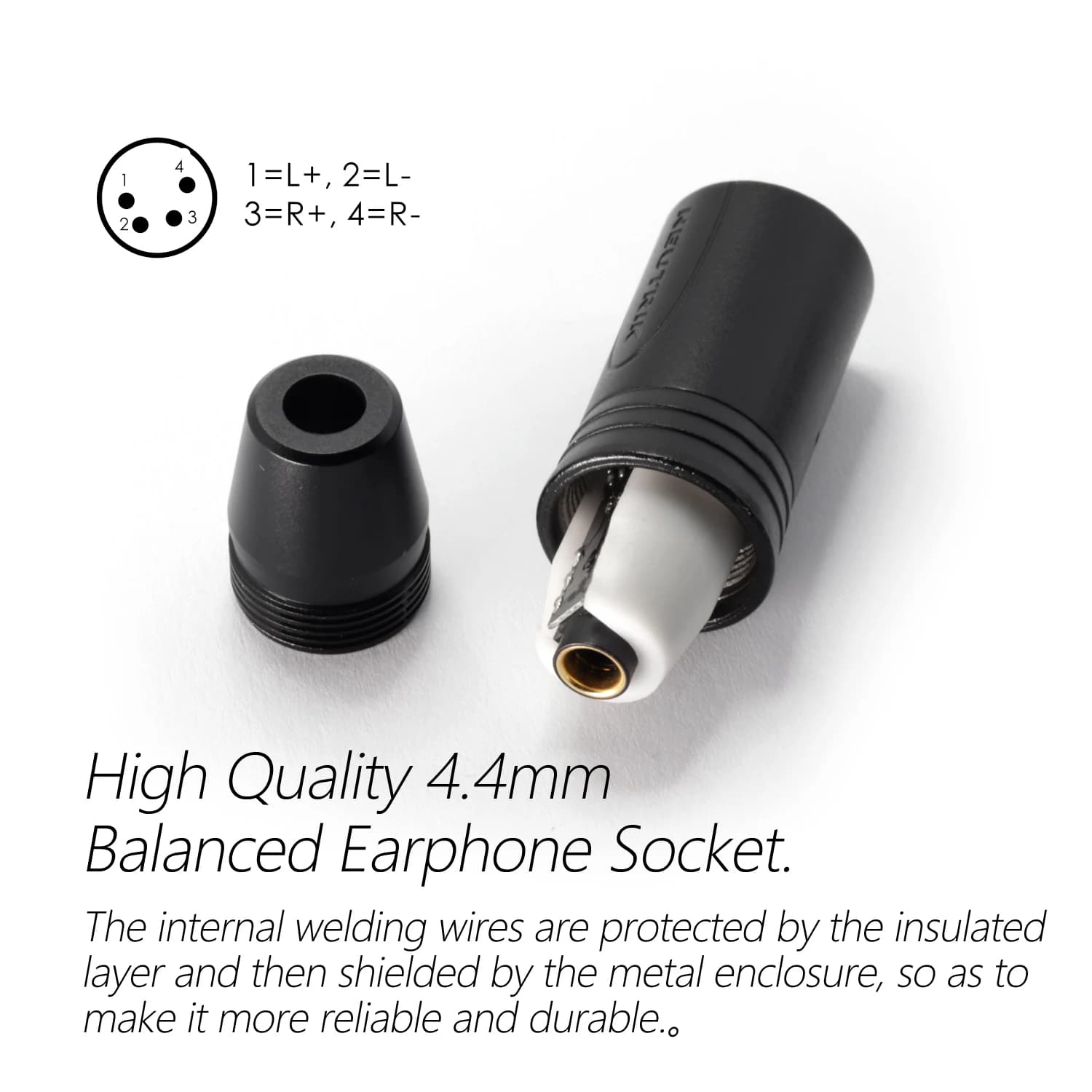 Adaptateur symétrique DDHIFI XLR44B XLR 4 broches à 4.4mm, appareils de bureau à appareils Audio ou 
