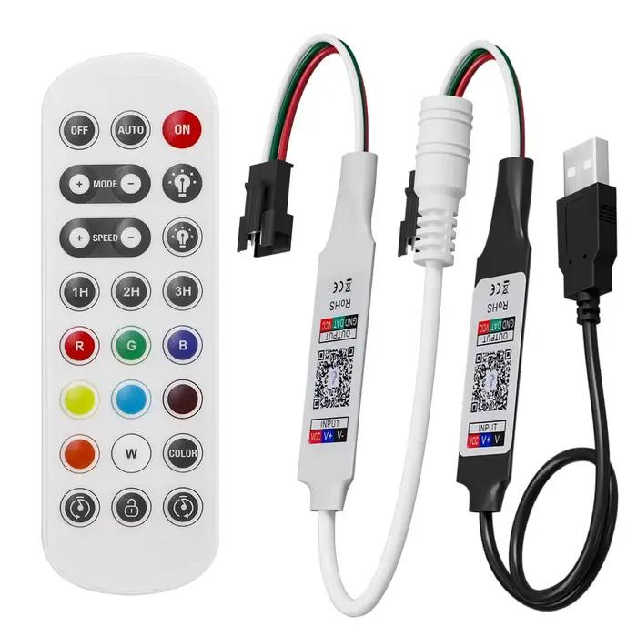 WS2811 WS2812 Bluetooth RGBIC LED Contrôleur 2.4G 24 prédire Télécommande Bluetooth Andrea For WS281