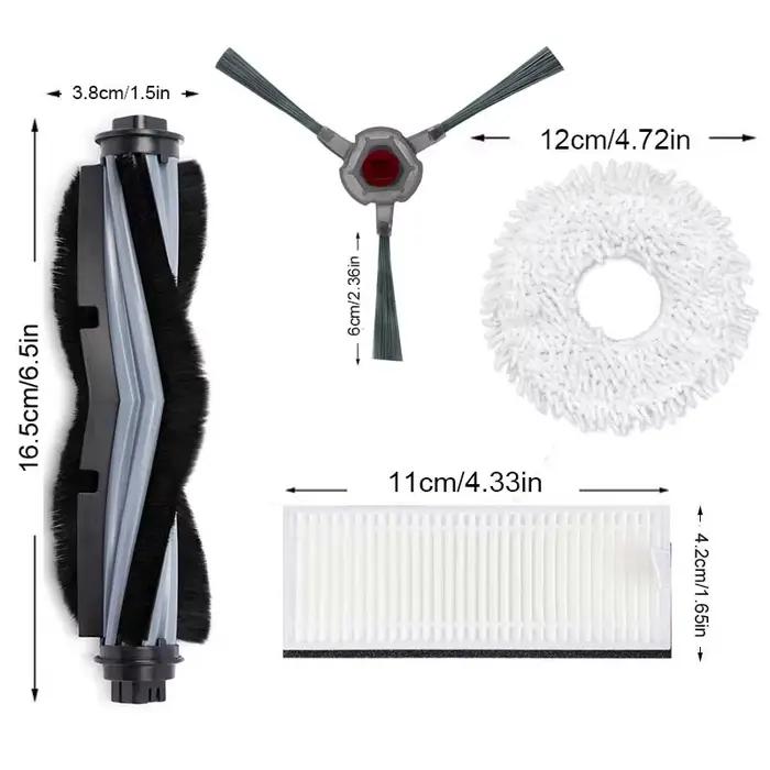 Brosse latérale, brosse principale, boîte à poussière, filtre Hape pour Station de vadrouille yeedi,