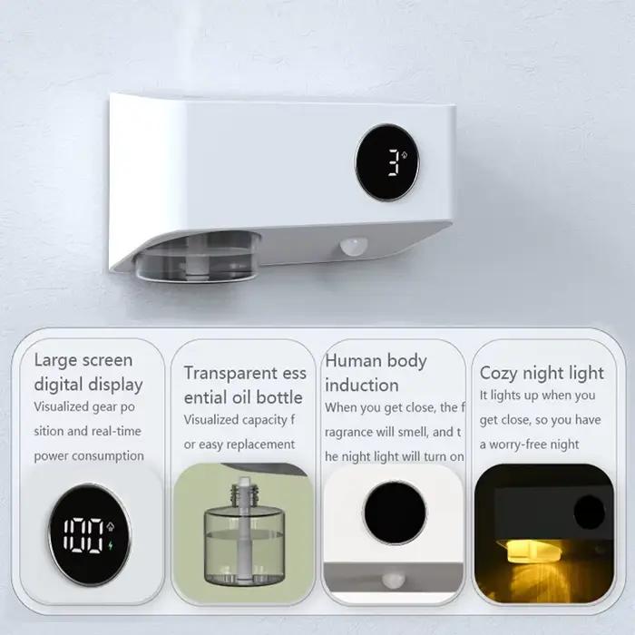 Diffuseur d'aromathérapie intelligent Mi à détection de présence humaine, mural, sans perçage, recha