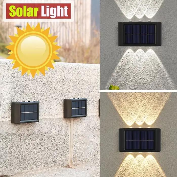 Applique Murale Solaire à 10LED pour l'Extérieur, Imperméable, Haut et Bas, Éclairage Shoous, Décora