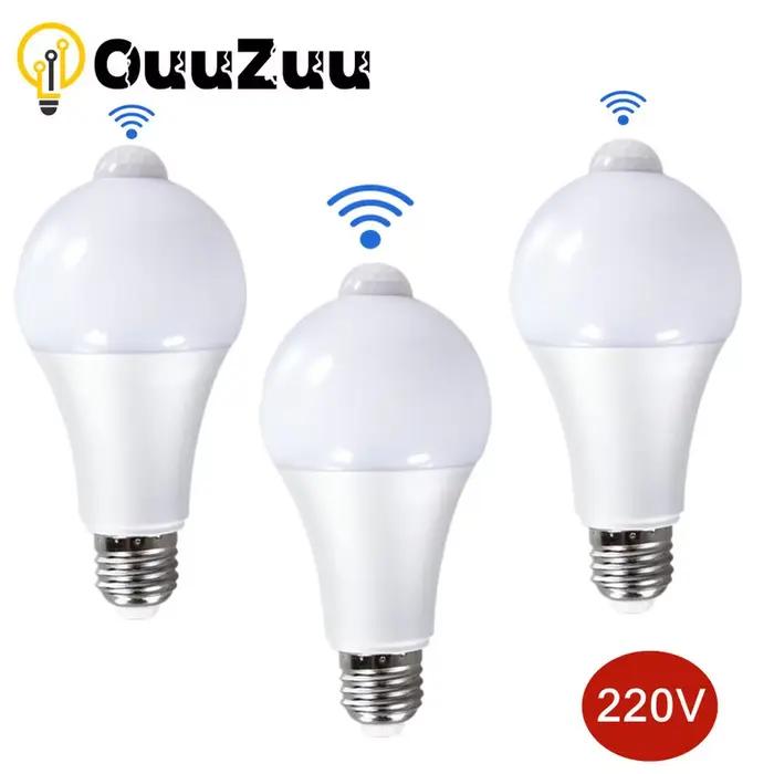 Veilleuse à LED avec capteur de mouvement PIR, ampoule à Induction pour chambre à coucher, couloir,