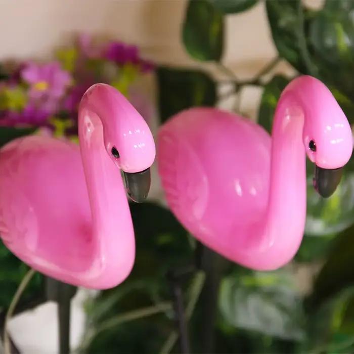 Lumière solaire de flamant rose lumière extérieure de décoration de cour LED de jardin imperméable l