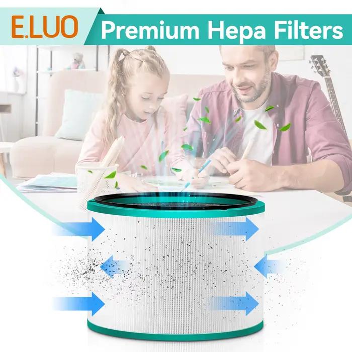 Lot de 2 filtres HEPA HP01 HP02 compatibles avec les purificateurs de bureau Dyson HP01 HP02 DP01 DP