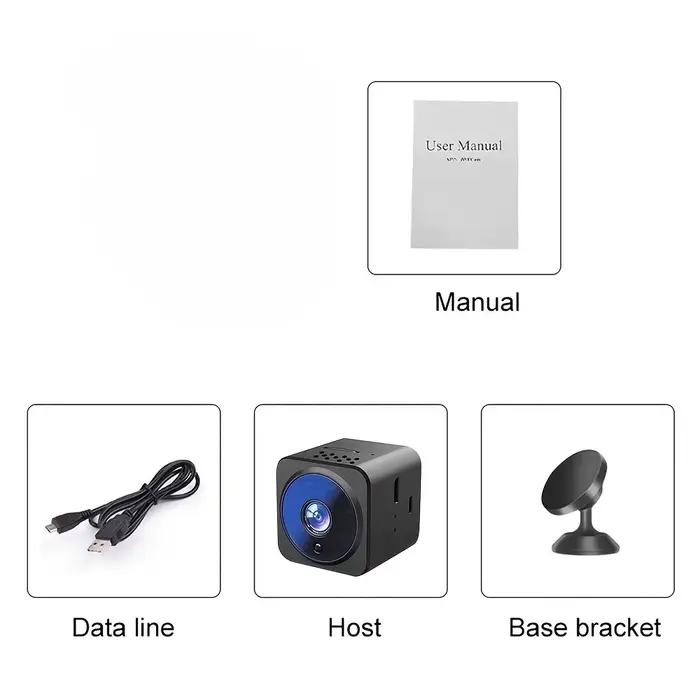 Caméra de sécurité Wi-Fi sans fil avec Vision nocturne HD 1080P et détection de mouvement, Mini camé