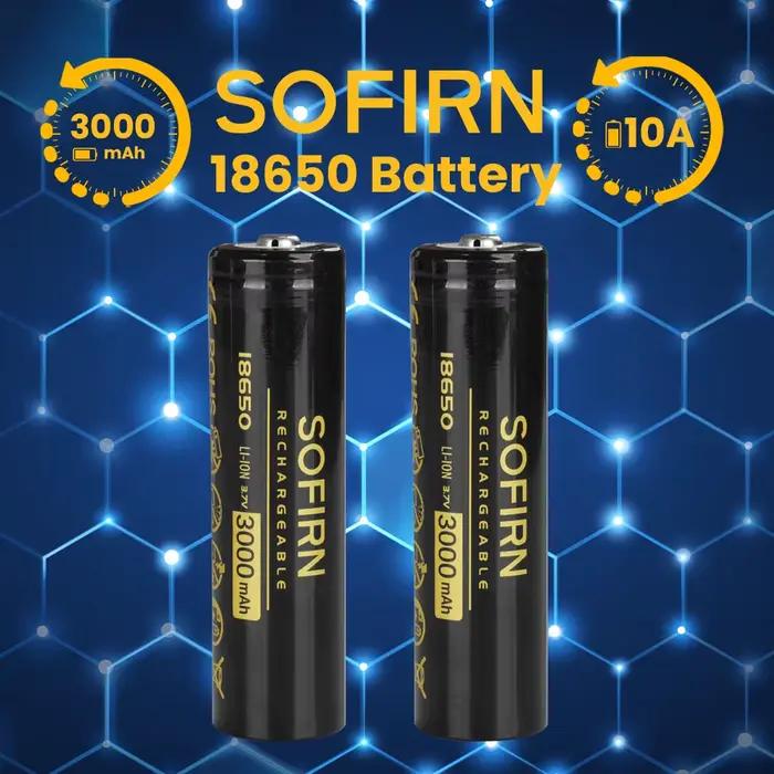Sofirn 21700 ou 18350 ou 18650 batterie pré-chargée 3.7 V Li-ion piles rechargeables pour lampe de p