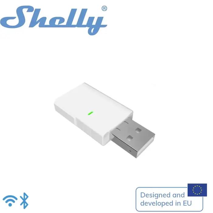 Shelly BLU Gateway Extenseur de portée Wi-Fi Bluetooth Passerelle Wi-Fi dans un dongle USB-A Écritur