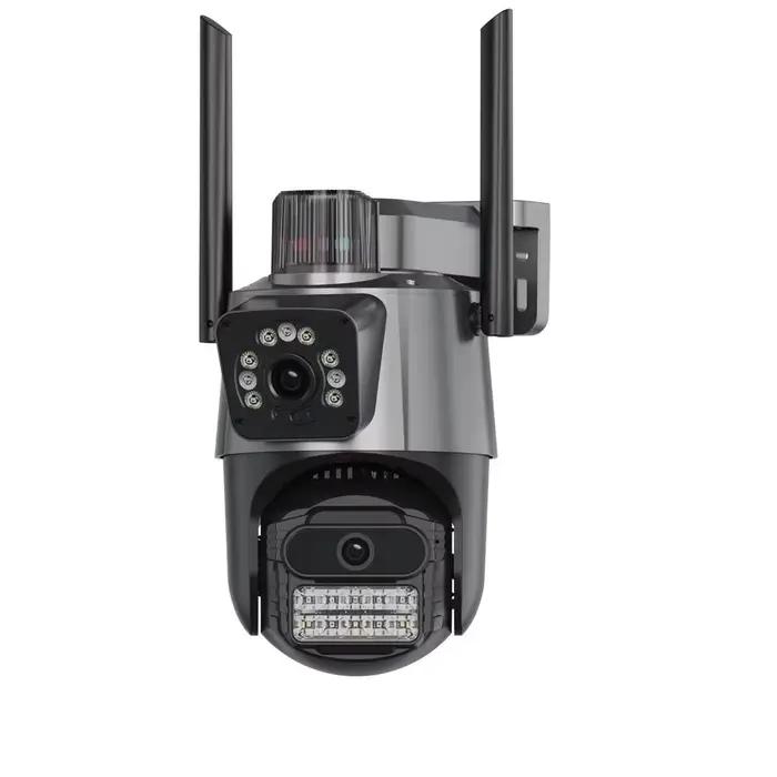 Caméra IP WiFi Uzoom 3 écrans 3 objectifs 6K 12MP, double objectif 8MP avec suivi automatique, étanc