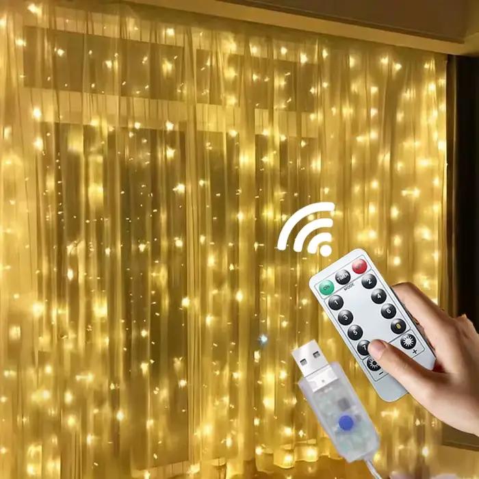 Guirlande lumineuse rideau LED 3M, guirlande lumineuse féerique de noël, lumières de glaçons pour fê