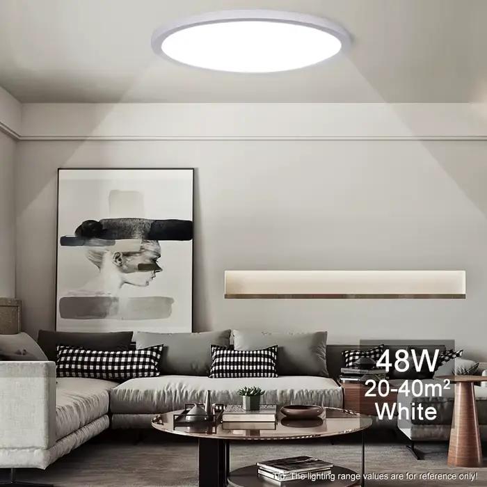 MARPOU 2 cm Ultra-mince LED plafonnier 24 W 28 W 38 W 48 W blanc chaud blanc froid blanc neutre inté