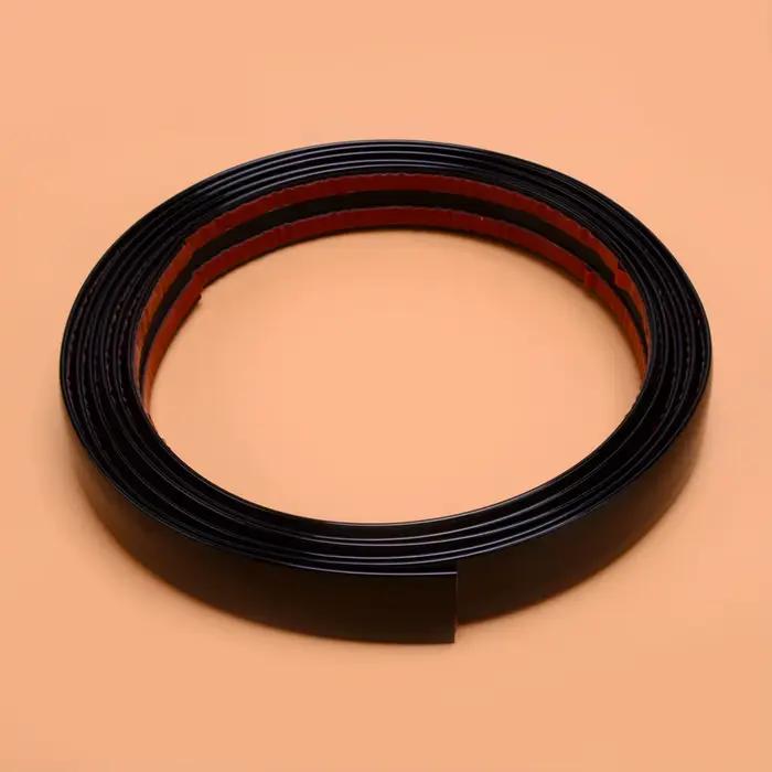 Bande de moulage de garniture de toit de voiture flexible, universelle, plate, noire, PVC, longueur