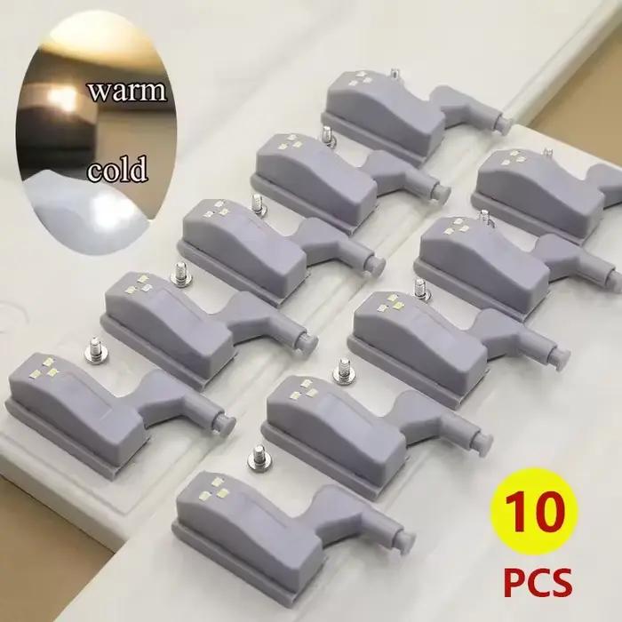 10 pièces/ensemble armoires de cuisine lumières LED charnière intérieure lampe éclairage pour chambr